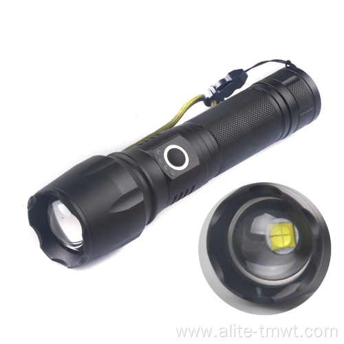 Rechargeable Zoom Tactical XHP50 LED Flashlight Torch